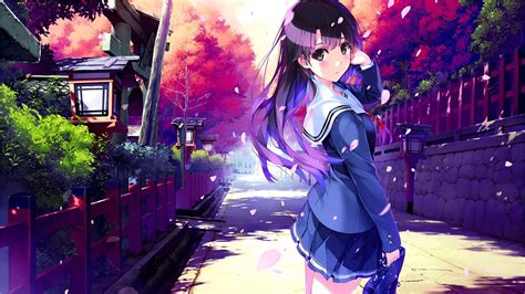 Anime School Girl 4k 228 Wallpaper Pc Desktop