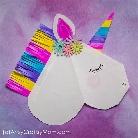 Diy Heart Unicorn Paper Craft Artsy Craftsy Mom