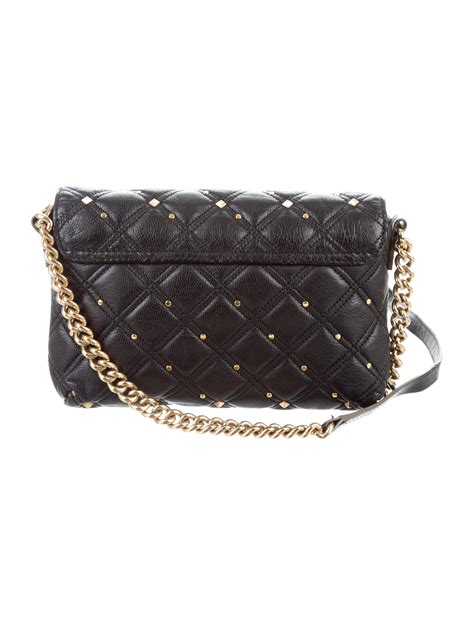 Marc Jacobs Stud Embellished Quilted Leather Crossbody Bag Handbags