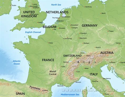 5 Free Large Physical Map Of Europe Physical Europe Map World Map