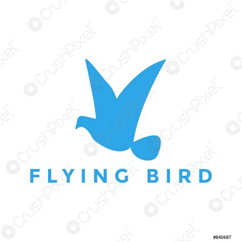 Flying Bird Logo Design Inspiration Stock Vector Crushpixel