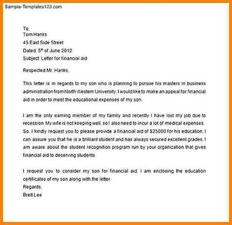 8 How To Write A Letter Asking For Financial Support Financial