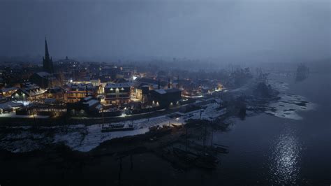 Snowy Town By Berduu Red Dead Redemption 2 3840x2160 Wallpapers