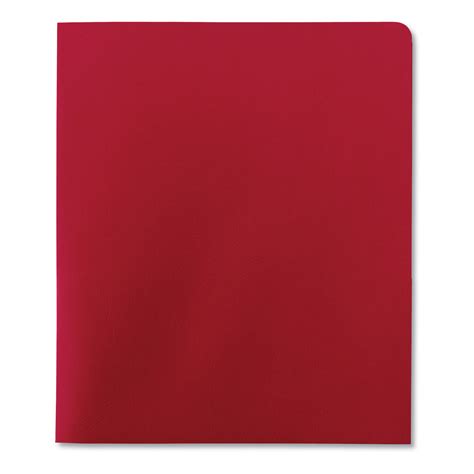 Two Pocket Folder Textured Paper 100 Sheet Capacity 11 X 85 Red