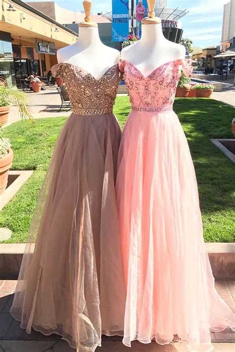 Sexy Prom Dresses Off The Shoulder Floor Length Rhinestone Long Prom D