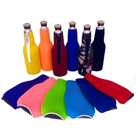 Blank Neoprene Beer Bottle Coolie With Attached Opener Choice Etsy