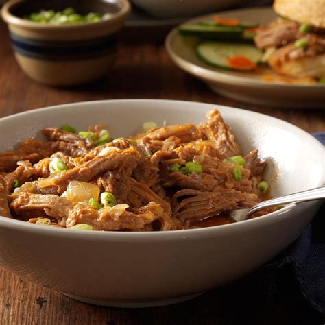 Pulled Pork With Ginger Sauce Recipe Taste Of Home