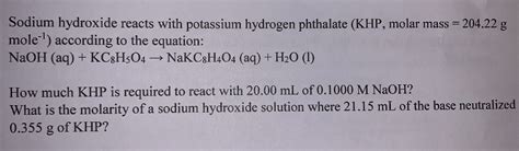 Sodium Hydroxide Ph Chart