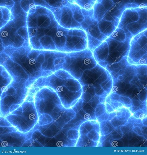 Blue Seamless Electricity Texture Stock Illustration Illustration Of