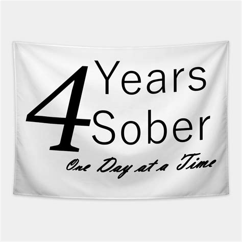 Four Years Sobriety Anniversary Birthday Design For The Sober Person