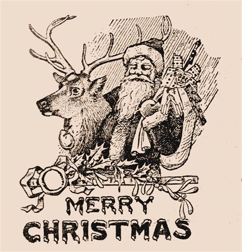 9 Free Vintage Santa Clip Art Clip Art Vintage Vintage Reindeer