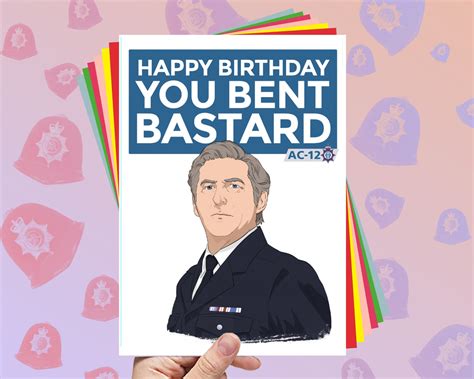 Line Of Duty Ted Hastings Card Happy Birthday Fella A4 Etsy