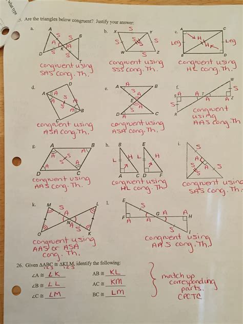 Unit 6 Triangle Congruency Test Proving Lines Parallel With Triangle