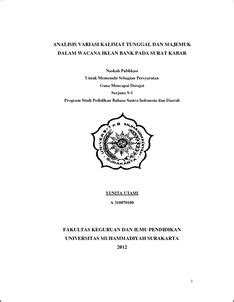 Pengertian, konsep & analisis (fungsi, kategori, peran). Analisis Variasi Kalimat Tunggal Dan Majemuk Dalam Wacana ...