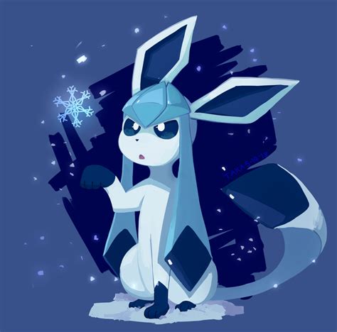 Glaceon By Therealbluefox On Deviantart Pokemon Eeveelutions Cute