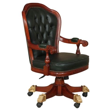 Maybe you would like to learn more about one of these? Sevan Mahogany Wood Leather Tufted Rolling Executive ...