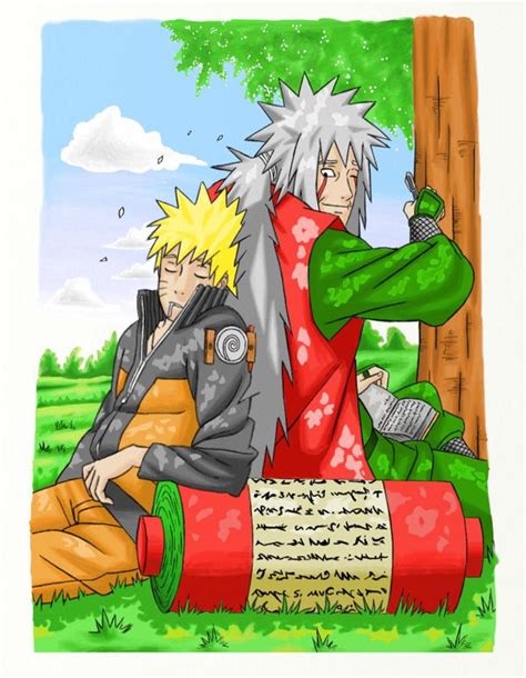 Naruto And Jiraya By Mauroillustrator On Deviantart