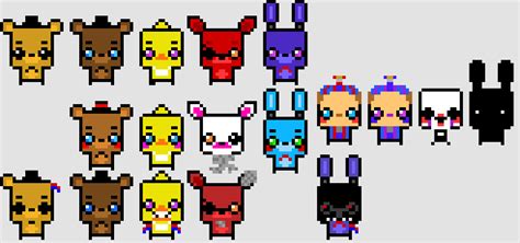 Fnaf 1 And 2 Animatronics Pixel Art Maker