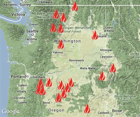 Current Fire Map Of Washington State Gennie Clementine