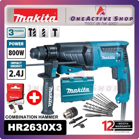 Makita Concrete Drill Rotary Hammer 3 Modes 800w Hr2630x3 1 Year