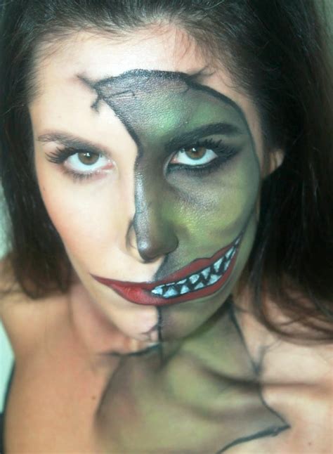 25 Half Face Halloween Makeup Ideas For Women Flawssy