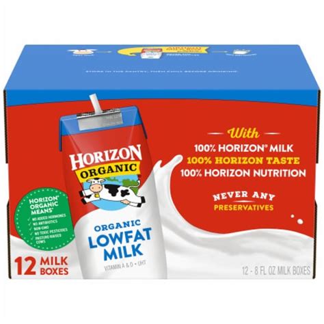 Horizon Organic Lowfat Milk Boxes 12 Ct 8 Fl Oz King Soopers