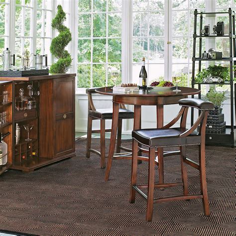 Sitting at the perfect height for kitchen islands, breakfast bars, and pub tables, barstools have a leg up on other seating. Bernhardt British Passages Counter Height Table with 2 ...