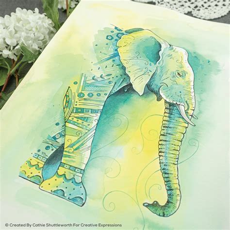 Pink Ink Designs Elephantastic A5 Clear Stamp Set