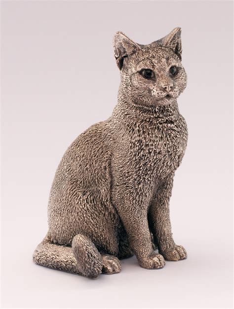 Hallmarked Sterling Hallmarked Silver Cat In A Sitting Pose Ca 1992