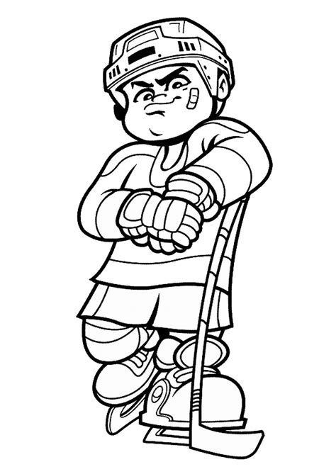 Hockey Coloring Pages Birthday Printable