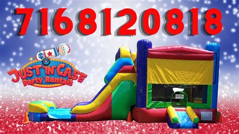 Colorful Bounce House And Slide Rentals Buffalo Ny Just In Case Party Rentals Youtube