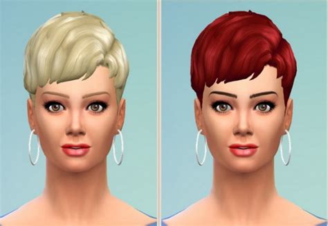 Birksches Sims Blog Teased Short Hair For Her Sims Hairs