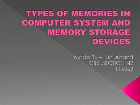 Types Of Computer Memory Ppt Entrepontos