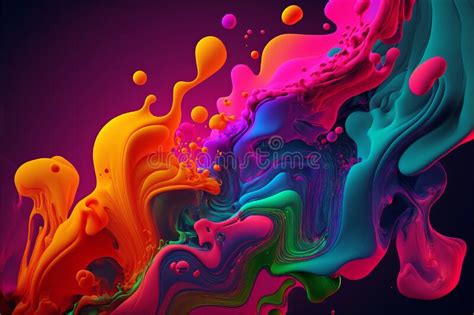 Abstract Colorful Background Oil And Water Drops Rainbow Blurred