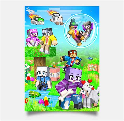 Friends In Minecraft Poster Tycer Media Ltd