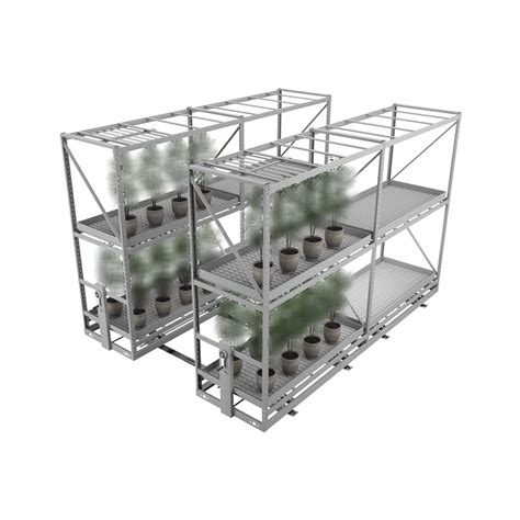 Hydroponic Ebb And Flow Growing Rack System Cannabis Mobile Grow Rack