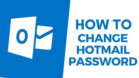 How To Change Hotmail Password Hotmail Password Change