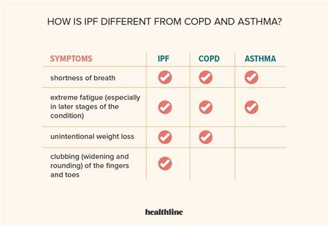 Ipf Vs Copd Vs Asthma Infographics Of Symptoms And More