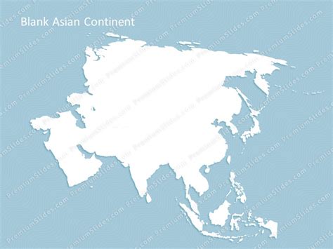 Asia Continent Map Editable Map Of Asia Continent For Powerpoint