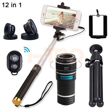 2017 Mobile Lenses Kit 12x Zoom Telephoto Lens Telescope Fisheye Wide