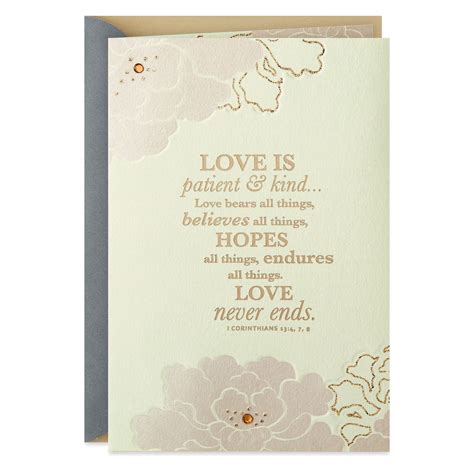 Patient And Kind Religious Wedding Card Greeting Cards Hallmark