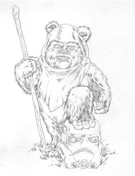 Ewok Coloring Page Coloring Pages
