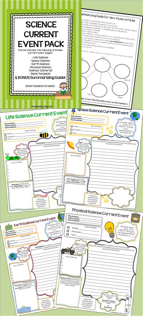 Science Current Event Pack For Any Branch Of Science Science Current
