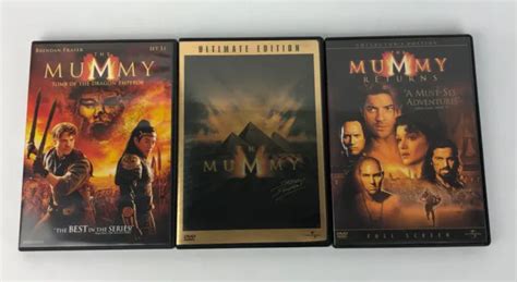 the mummy trilogy widescreen dvd lot 1 2 returns and 3 tomb of dragon emperor 13 99 picclick
