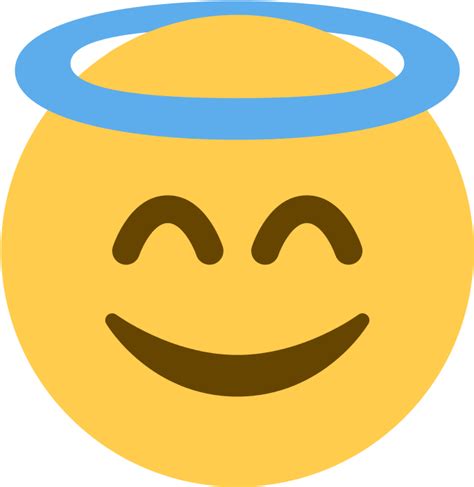 File Twemoji 1f607 Svg Emoji Angel Clipart Emojis Twitter Png