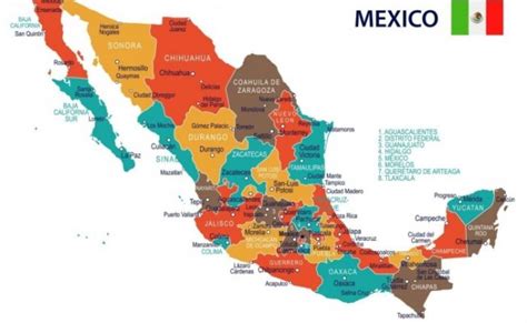 Estados Y Capitales De Mexico Listado Y Mapas Proyecto Viajero Otosection