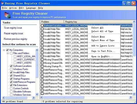 Eusing Free Registry Cleaner Safely Scan And Repair Registry Problems