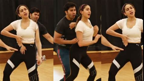 Sara Ali Khan Mad Dance With Varun Dhawan On Viral Song Husnn Hai