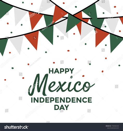 Happy Mexican Independence Day Celebration Mexico Stock Vector Royalty