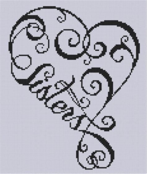 Including my cross stitch projects. Sisters Heart Cross Stitch Pattern